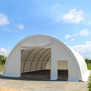 9,15x20m Rundbogenhalle, PRIMEtex-Plane, weiß, mit Statik - (49304)