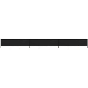 9-teiliges Windschutzgewebe 1200 x 160 cm Schwarz