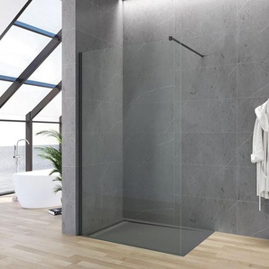 90x200 cm Duschkabine Duschabtrennung Nano Glas Duschwand mit Stabilisator Glaswand, 10 mm Einscheibensicherheitsglas