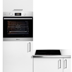 A+ (A+++ bis D) BAUKNECHT Backofen-Set BAKO Steam 2 Herdsets mit Dampffunktion silberfarben (edelstahlfarben) Backofen-Sets