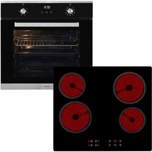 A (A+++ bis D) EXQUISIT Backofen-Set BAKO76601H Herdsets grau (edelstahl) Backofen-Sets