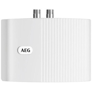 A (A+ bis F) AEG-HAUSTECHNIK Klein-Durchlauferhitzer MTD 350 f. Handwaschbecken, 3,5 kW, m. Stecker Durchlauferhitzer sofort lauwarmes Wasser (ca. 35C), steckerfertig Gr. 3,5 kW, weiß Warmwassergeräte