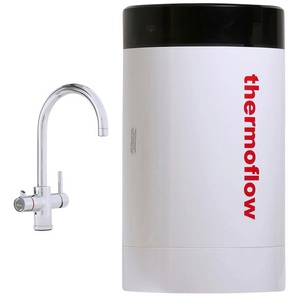 A (A+ bis F) THERMOFLOW Untertisch-Trinkwassersystem Thermoflow 100R Wasserbereitergeräte 5 Liter Boiler inklusiver Armatur weiß Küchenarmaturen