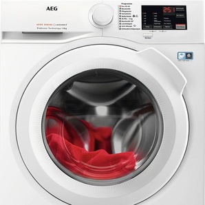 A (A bis G) AEG Waschmaschine L6FA48FL Waschmaschinen Hygiene- Anti-Allergie Programm mit Dampf weiß Frontlader