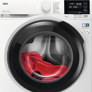 A (A bis G) AEG Waschmaschine LR6FA410FL Waschmaschinen ProSense Mengenautomatik​ - spart bis 40% Zeit, Wasser und Energie weiß Frontlader