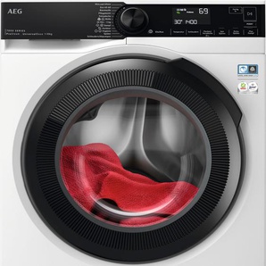 A (A bis G) AEG Waschmaschine LR7EA410FL 914501653 Waschmaschinen ProSteam - Dampf-Programm für 96 % weniger Wasserverbrauch weiß Frontlader