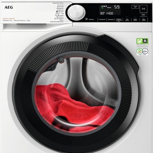A (A bis G) AEG Waschmaschine LR8E70480 Waschmaschinen PowerClean - Fleckenentfernung in 59 Min. bei nur 30 C weiß Frontlader
