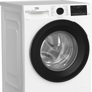 A (A bis G) BEKO Waschmaschine B3WFR58615W 7003440003 Waschmaschinen schwarz-weiß (weiß, schwarz) Frontlader