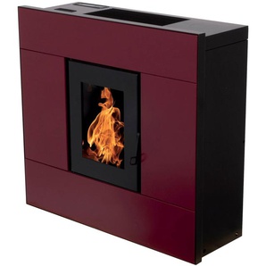 A+ (A++ bis G) INTERSTOVES Pelletofen Scarlett 9 Kaminöfen ideal für den Flur, slim Pelletofen rot (schwarz) Kaminöfen