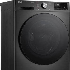 A (A bis G) LG Waschmaschine F2V7SLIM9(B) Waschmaschinen Raumsparer: nur 53,5 cm tief schwarz Frontlader
