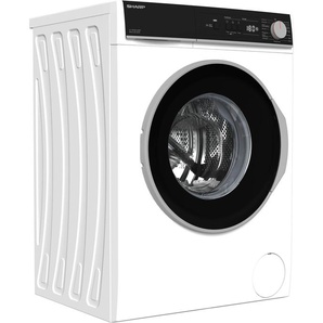 A (A bis G) SHARP Waschmaschine ES-NFA714BW1NA-DE Waschmaschinen schwarz-weiß (weiß, schwarz) Frontlader