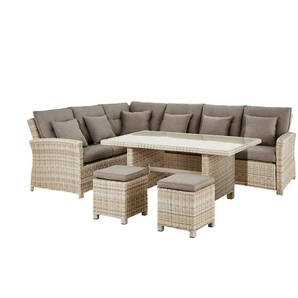 a casa mia Garten-Loungeset aus Polyrattan Bregenz ¦ creme