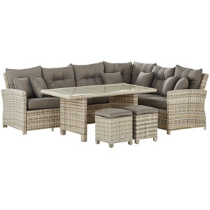 a casa mia Garten-Loungeset aus Polyrattan Bregenz ¦ creme