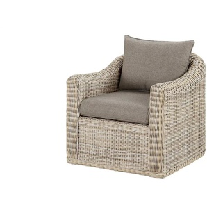 a casa mia Gartensessel aus Polyrattan Sylt 1 ¦ beige ¦ Maße (cm): B: 78 H: 75 T: 82.0