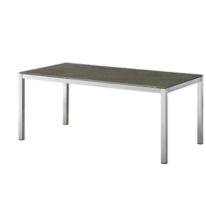 a casa mia Gartentisch London - silber - Materialmix - 90 cm - 75 cm | Möbel Kraft