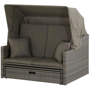 a casa mia Geflecht-Set Malta - grau - Materialmix | Möbel Kraft