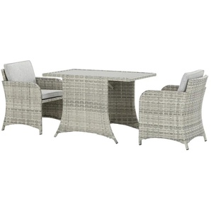 a casa mia Geflechtgruppe Madeira new - grau - Materialmix | Möbel Kraft