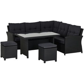 a casa mia Lounge-Set  Lochau ¦ schwarz