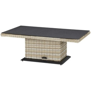 a casa mia Polyrattan-Tisch höhenverstellbar Sylt ¦ creme ¦ Maße (cm): B: 75 H: 47