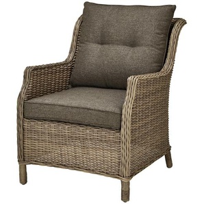 a casa mia Gartensessel aus Polyrattan Florenz 2 ¦ creme ¦ Maße (cm): B: 65 H: 86 T: 81.5