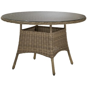 a casa mia Gartentisch rund Florenz 2 ¦ creme ¦ Maße (cm): H: 75  Ø: 121