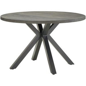 a casa mia Gartentisch rund in pflegeleichter Holzoptik Palermo ¦ grau ¦ Maße (cm): H: 75  Ø: 121.5