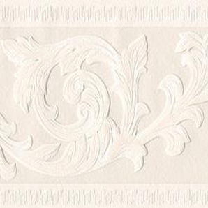 A.S. CRÉATION Bordüre Only Borders Tapeten Tapete Bordüre Barock Schwarz Weiß barock, floral Gr. B/L: 0,13 m x 5 m, Rollen: 1 St., beige (creme, weiß) Bordüren