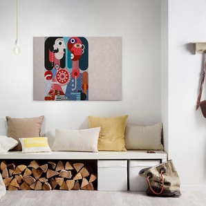 A.S. Création Leinwandbild couples 3, Abstrakt (1 St), Keilrahmen Bild Bunt Abstrakt Menschen