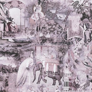 A.S. Création Vliestapete Dream Flowery, glatt, Ethnomuster, abstrakt, minimalistisch, Vintage Tapete Orientalisch Tapeten Wohnzimmer Schlafzimmer Küche Flur