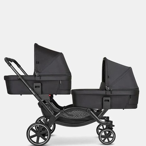 ABC Design – Zoom – Zwillingswagen – Set 2in1 – inkl. 2 Babywannen und 2 Sportaufsätze – Coal 192315