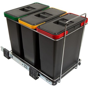 Abfallsammler Ecofil 12+12+12L mit Deckel voll ausziebar Korpusbreite ab 40 cm