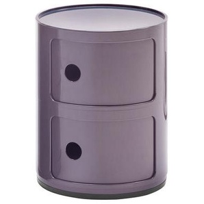 Ablage Componibili plastikmaterial violett / 2 Fächer - H 40 cm - Kartell - Violett
