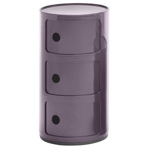 Ablage Componibili plastikmaterial violett / 3 Fächer - H 58 cm - Kartell - Violett