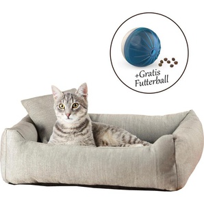 ABUKI Tierbett Blue Tierbetten LxBxH: 40x50x15 cm, inkl. Dekokissen, gratis Futterball Gr. B/H/L: 50 cm x 15 cm x 40 cm, grau Hundebetten -decken