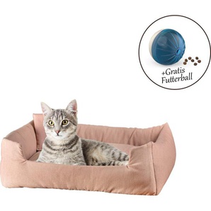 ABUKI Tierbett Blue Tierbetten LxBxH: 40x50x15 cm, inkl. Dekokissen, gratis Futterball Gr. B/H/L: 50 cm x 15 cm x 40 cm, rosa (rose) Hundebetten -decken