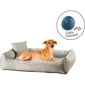ABUKI Tierbett Blue Tierbetten LxBxH: 49x70x15 cm, inkl. Dekokissen, gratis Futterball Gr. B/H/L: 70 cm x 15 cm x 49 cm, grau Hundebetten -decken