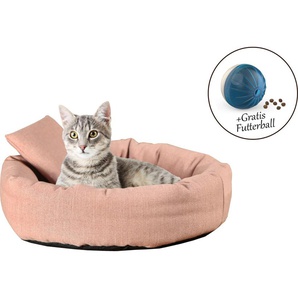 ABUKI Tierbett Blue Tierbetten LxBxH: 50x50x15 cm, inkl. Dekokissen, gratis Futterball Gr. B/H/L: 50 cm x 15 cm x 50 cm, rosa (rose) Katzenkörbe -kissen