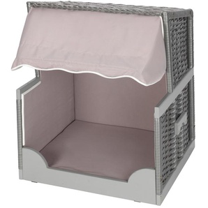 ABUKI Tierbett Bobby Tierbetten Hundestrandkorb, BxLxH: 75x57x95 cm Gr. B/H/L: 75 cm x 95 cm x 57 cm, grau Hundebetten -decken