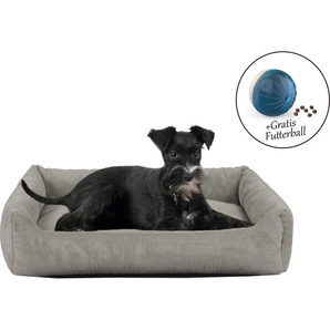 ABUKI Tierbett Corvi Tierbetten LxBxH: 49x70x15 cm, gratis Futterball Gr. B/H/L: 70 cm x 15 cm x 49 cm, grau Hundebetten -decken