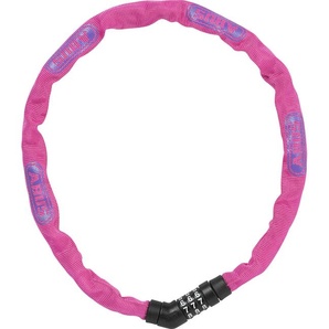 ABUS Kettenschloss Steel-O-Chain 4804C – Zahlenschloss aus Spezialstahl – ABUS-Sicherheitslevel 3 – 75 cm – Pink 72481