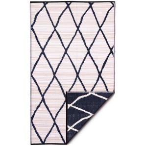 Ac-deco - Fab Hab Nairobi Outdoorteppich 90 x 150 cm Natural&Black aus recyceltem Plastik natur/schwarz wetter