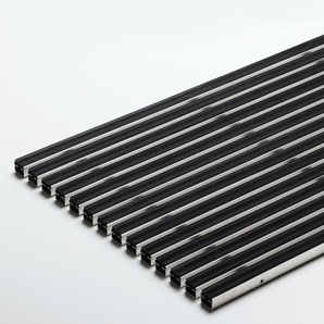 ACO Schuhabstreifermatte Alu schwarz, mit Gummistreifen, 75 x 50 cm GLO779300646