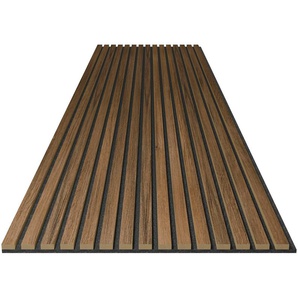 ACOUS Schallschutzpaneel acous PROFESSIONAL Eiche Paneele 15 Echtholz-Dekoleisten mit 8 mm Filz-Akustikträger Gr. B/L: 60 cm x 250 cm, braun (eiche rustikal) Verblendsteine Paneele