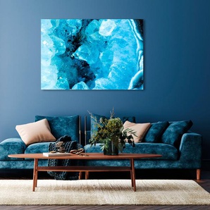 Acrylglasbild QUEENCE Egus Bilder Gr. B/H: 80 cm x 60 cm, Acrylglasbild Abstrakt Querformat, 1 St., blau Acrylglasbilder