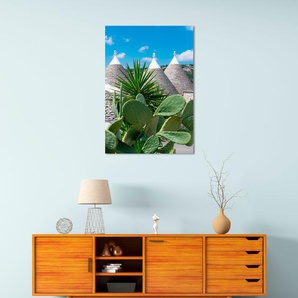 Acrylglasbild QUEENCE Elma Bilder Gr. B/H: 90 cm x 60 cm, Acrylglasbild Landschaft Hochformat, 1 St., blau Acrylglasbilder