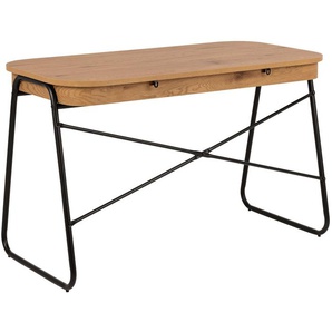 ACTONA GROUP Arbeitstisch Blueton, Schreibtisch, 2 Schubladen, Wildeiche rau Papier, 120x60x75 cm