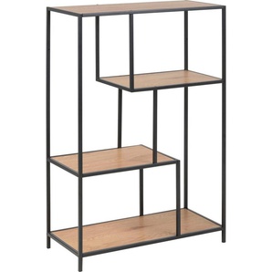 ACTONA GROUP Bücherregal, Metallgestell, 3 Einlegeböden und asymmetrischen Details, Höhe 114 cm