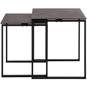 ACTONA GROUP Couchtisch Katrine (Set, 2-St., Set aus 2 Couchtischen), Tischplatte aus Keramik, 2er-Set, B: 50 cm, weitere Farben erhältlich