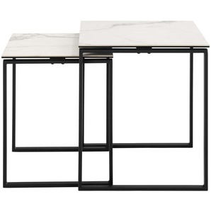 ACTONA GROUP Couchtisch Katrine (Set, 2-St., Set aus 2 Couchtischen), Tischplatte aus Keramik, 2er-Set, B: 50 cm, weitere Farben erhältlich