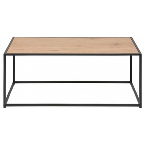 ACTONA GROUP Couchtisch Seaford, Sofatisch, Wildeicheoptik, Gestell aus schwarzem Stahl, L: 100 cm